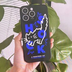 Shock Black and Blue Cat Phone Case